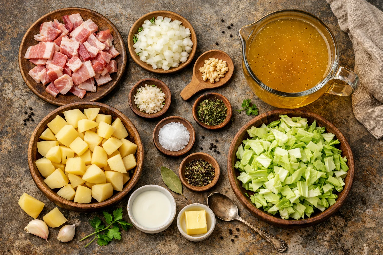 irish bacon cabbage and potato soup