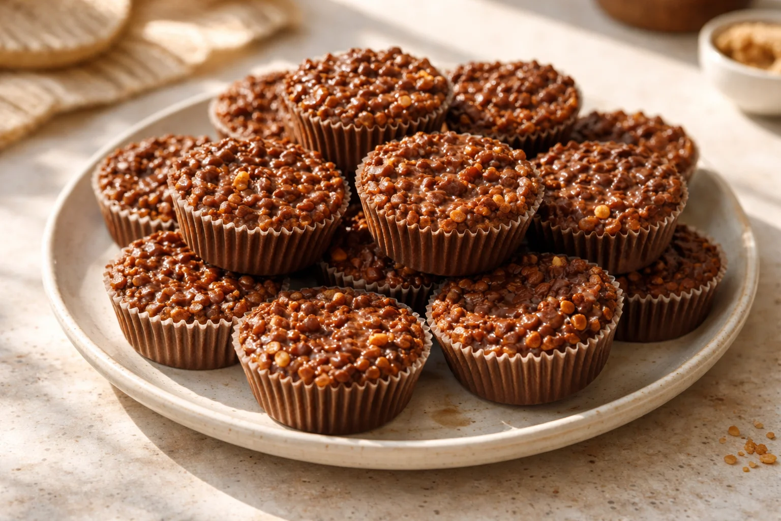 chocolate peanut butter rice krispie cups
