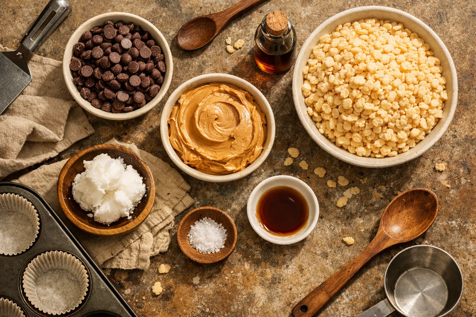 chocolate peanut butter rice krispie cups