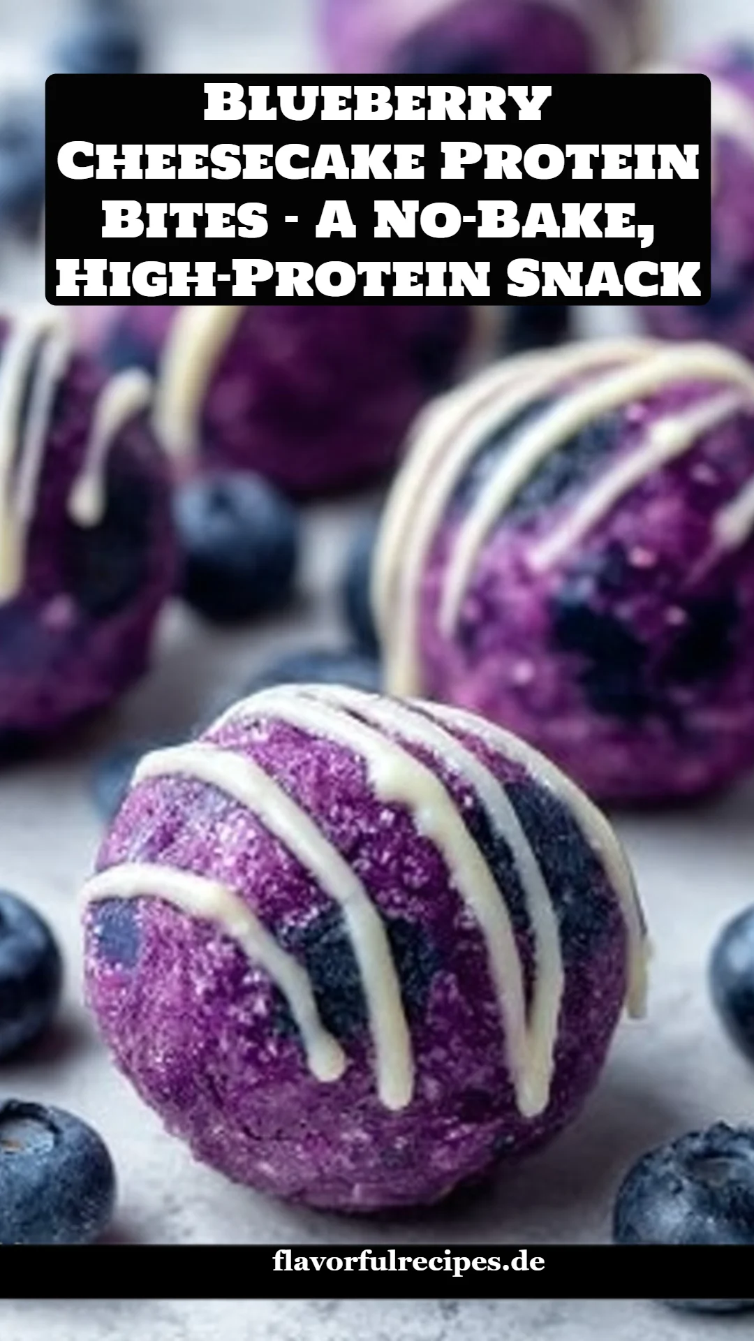 Blueberry Cheesecake Protein Bites – A No-Bake, High-Protein Snack