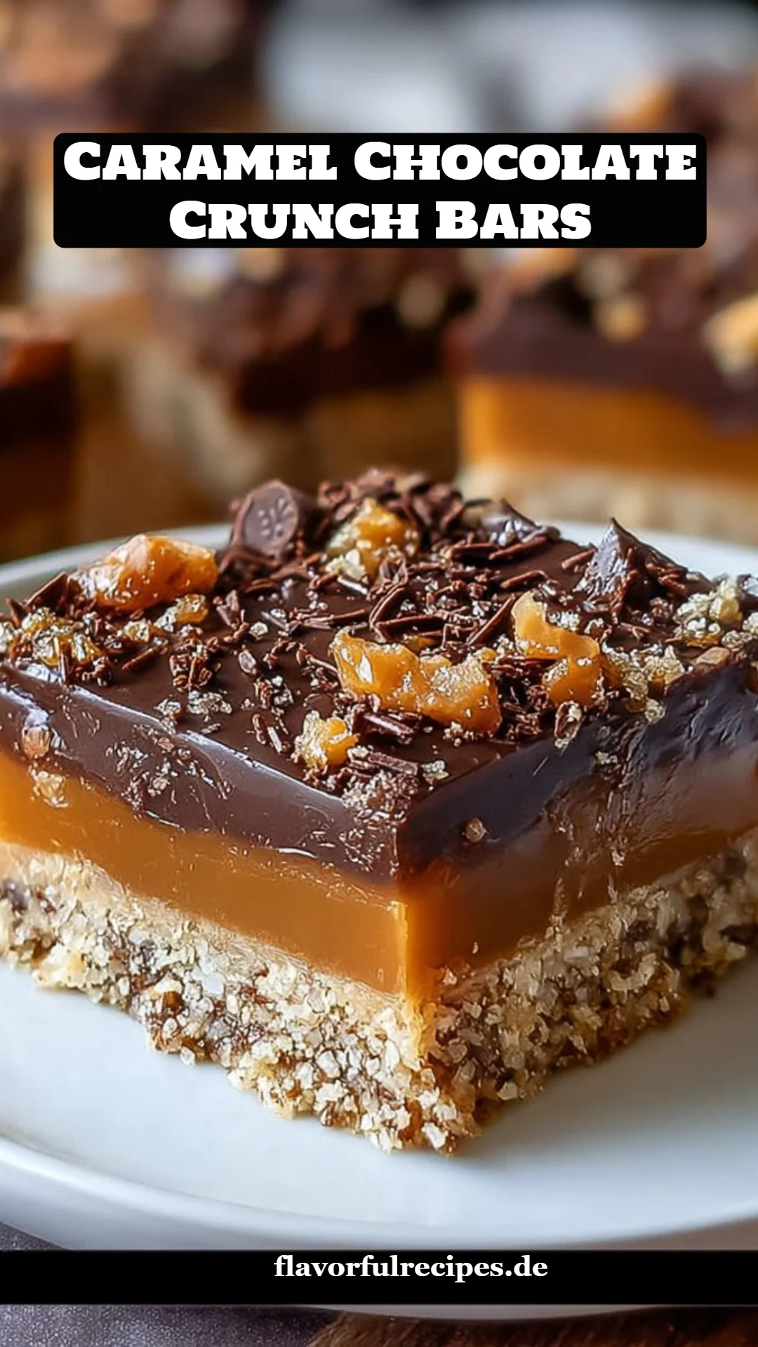 Caramel Chocolate Crunch Bars