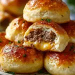 Cheesy beef bombs with gooey cheese and tender beef filling