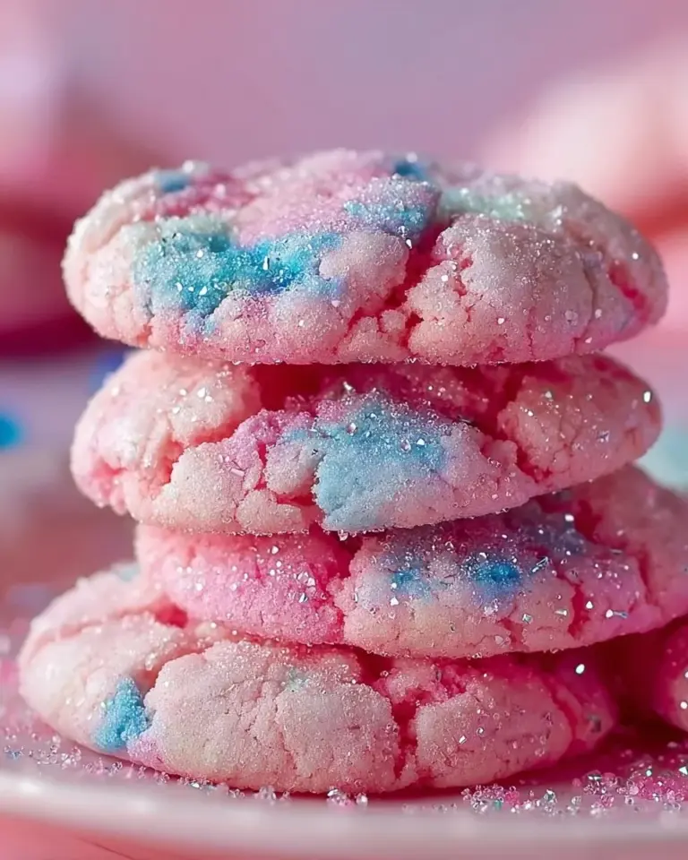 Delicious cotton candy cookies topped with pastel-colored frosting