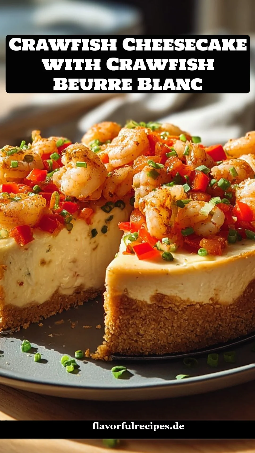 Crawfish Cheesecake with Crawfish Beurre Blanc