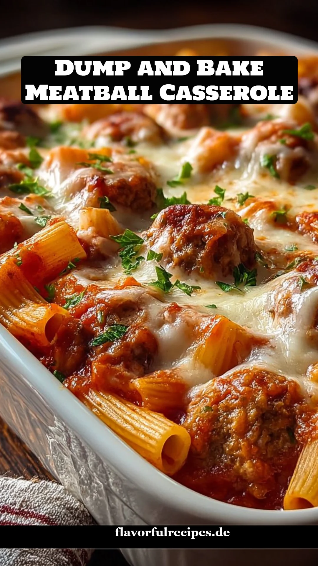 Dump and Bake Meatball Casserole