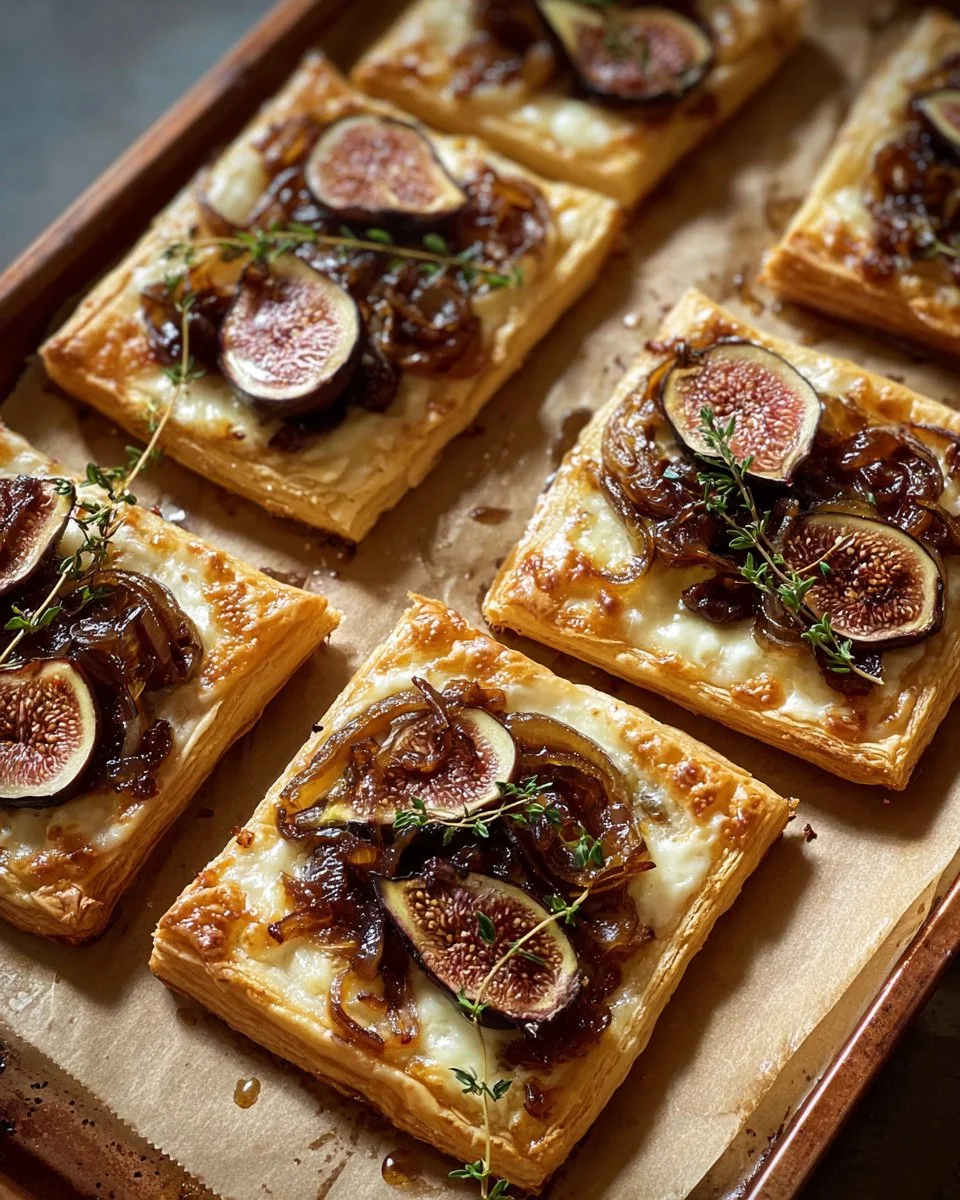 Festive Fig, Brie & Caramelized Onion Flatbread with Balsamic Glaze