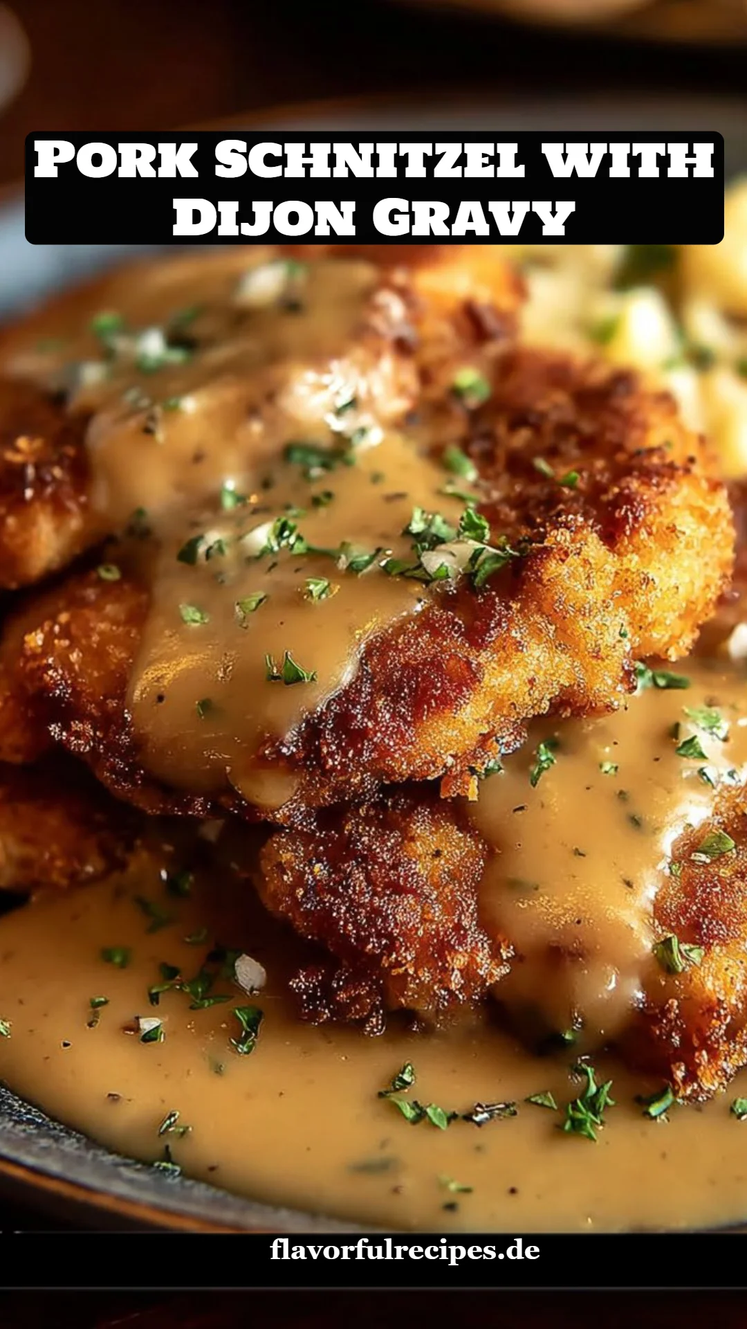 Pork Schnitzel with Dijon Gravy
