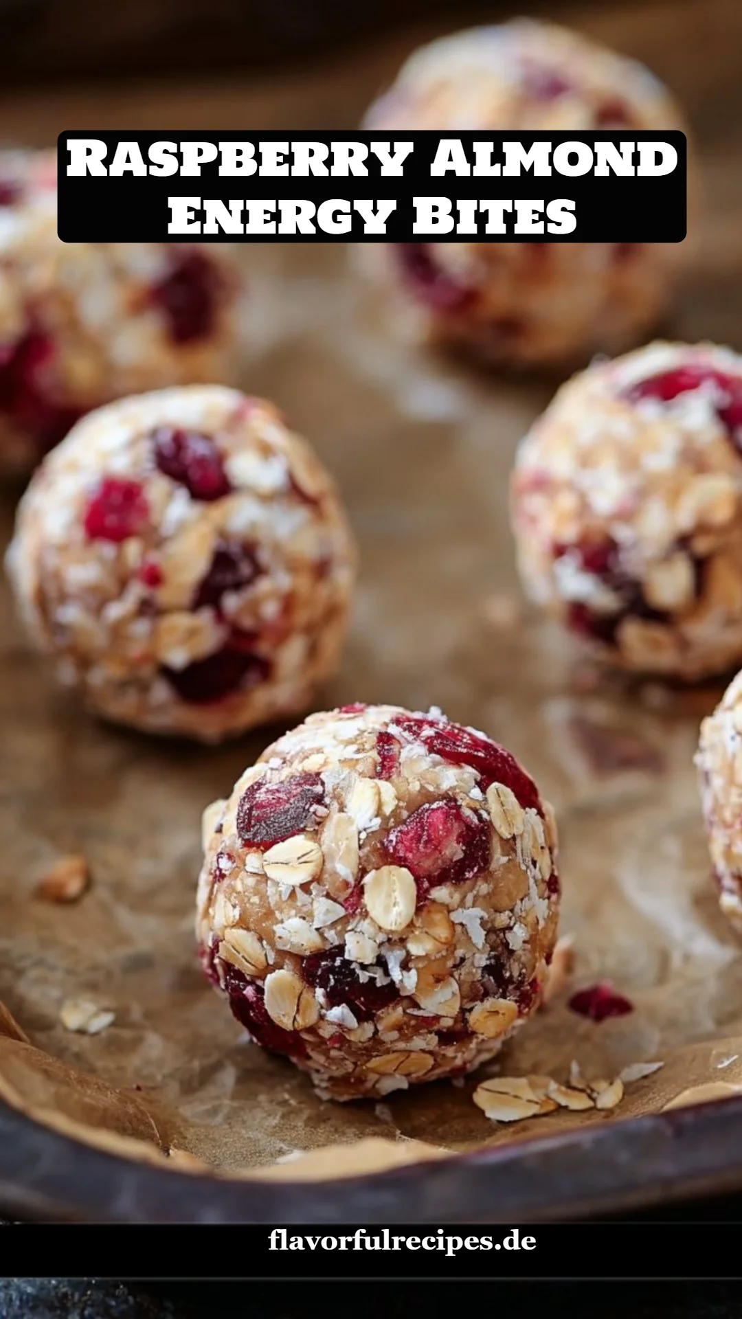 Raspberry Almond Energy Bites