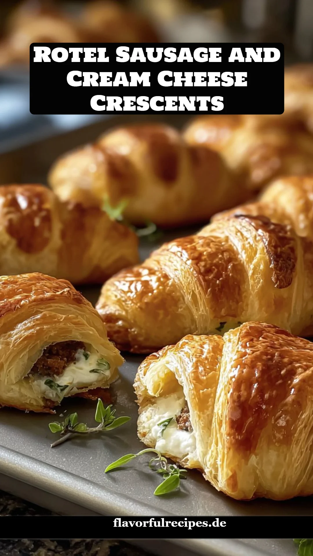 Rotel Sausage and Cream Cheese Crescents