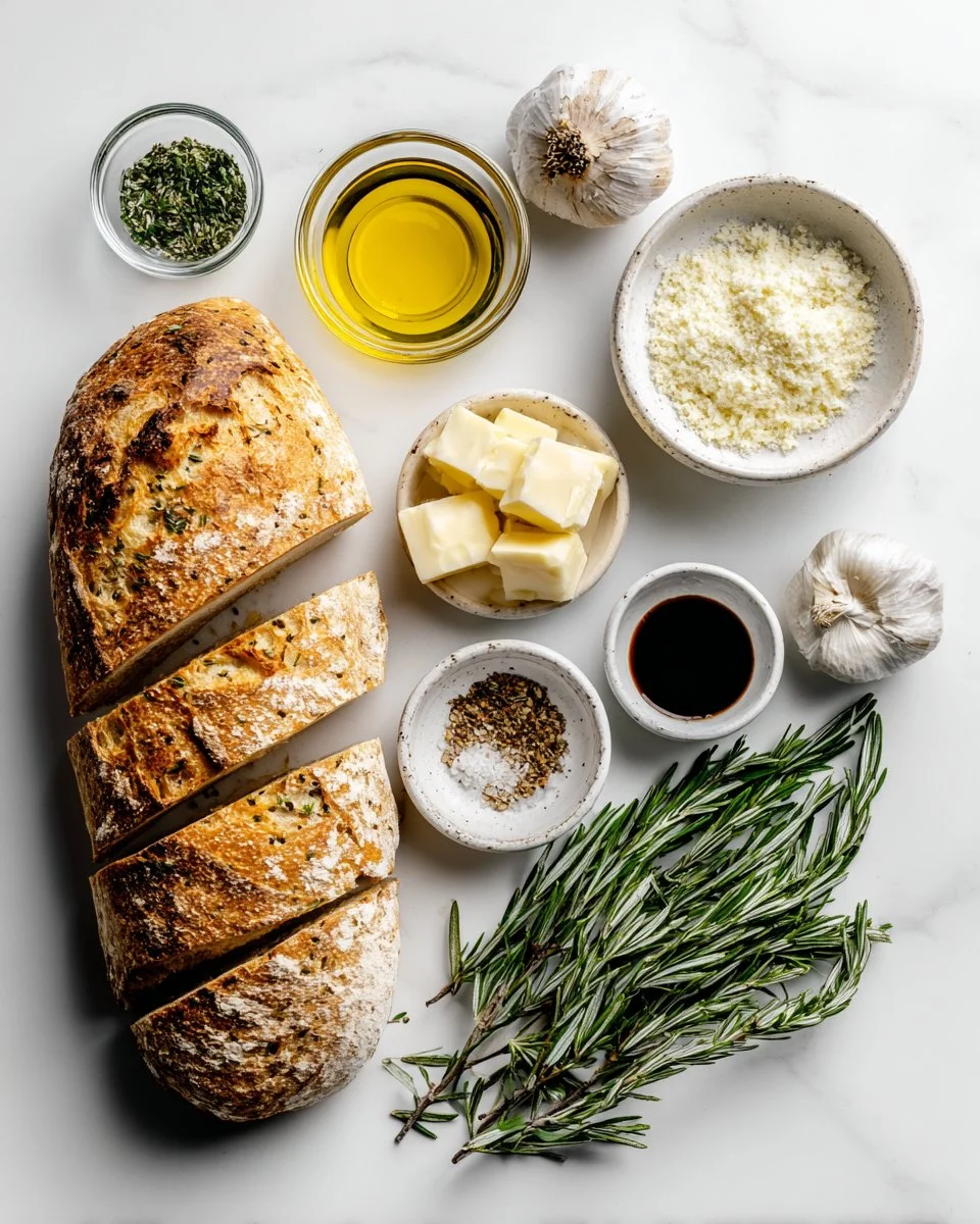 Rustic No-Knead Rosemary Garlic Bread