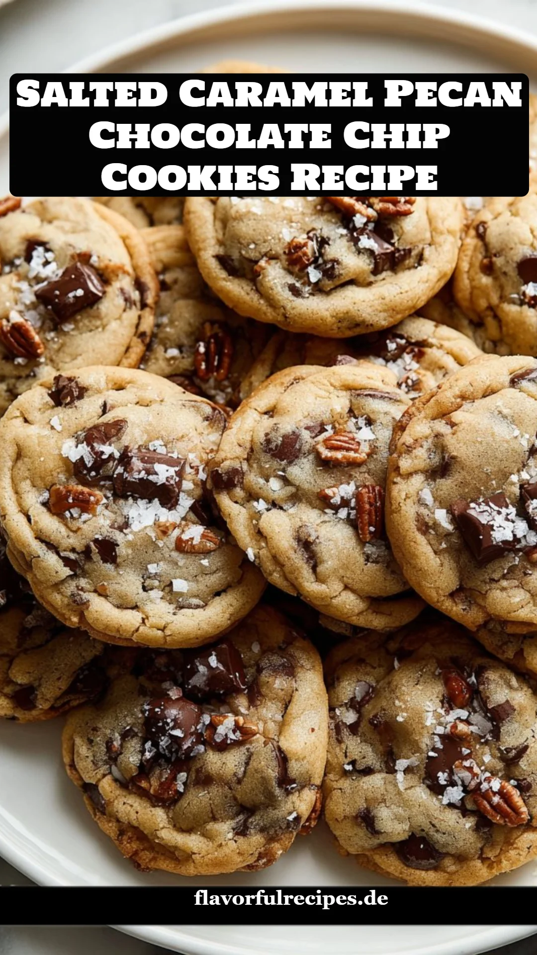 Salted Caramel Pecan Chocolate Chip Cookies Recipe