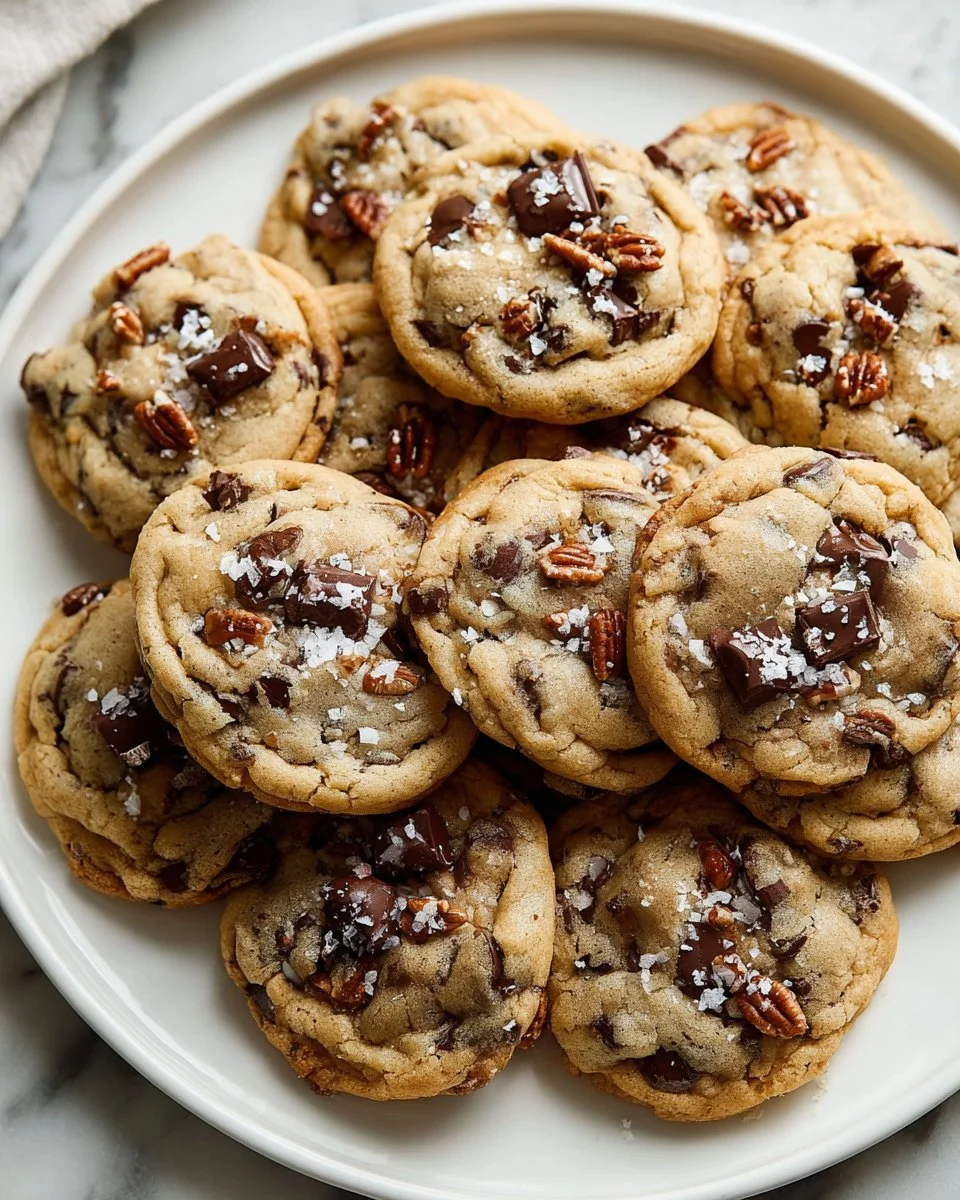 Salted Caramel Pecan Chocolate Chip Cookies Recipe