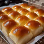 Freshly baked soft milk brioche rolls ready to be served.